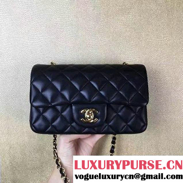 Chanel Black Lambskin Mini Classic Flap Bag A1112 (AV-7033101 )