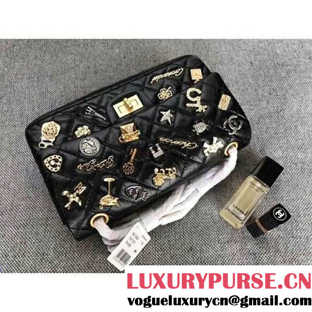 Chanel Aged Calfskin Lucky Charm 2.55 Size 225 Flap Handbag A37586 2017 (MK-7091323 )