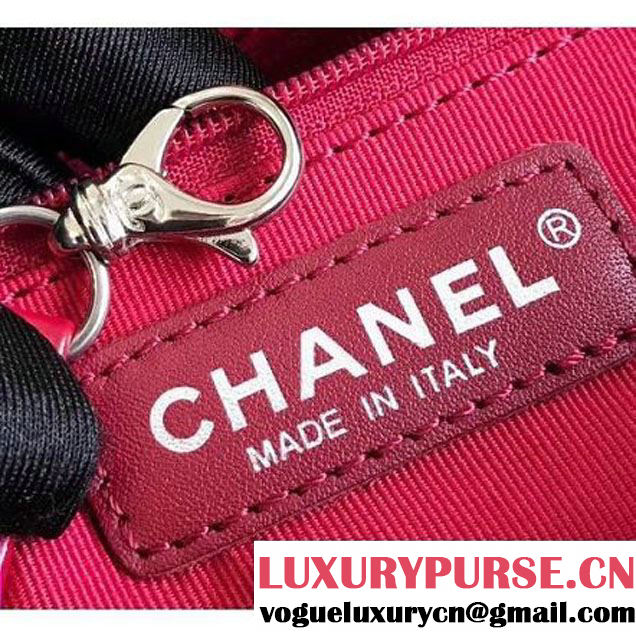 Chanel Crumpled Calfskin Gabrielle Small Hobo Bag A91810 Red/Silver/Blue 2017 (KN-7101403 )