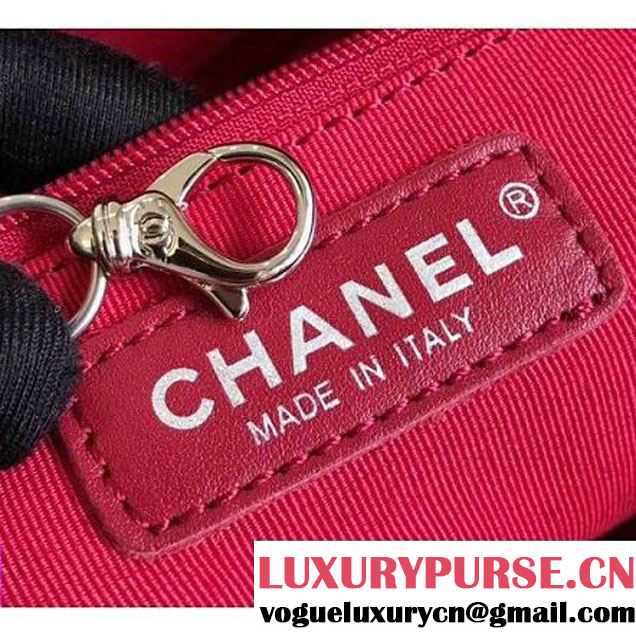 Chanel Tweed/Calfskin Gabrielle Medium Hobo Bag A93824 Rosy 2017 (KN-7101004 )