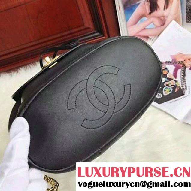 Chanel Calfskin/Grained Calfskin Drawstring Backpack Black 2017 (AV-7101013 )