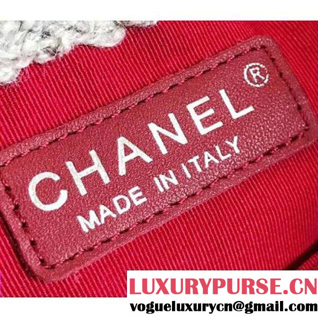 Chanel Tweed/Calfskin Gabrielle Backpack A94485 Gray 2017 (KN-7101010 )