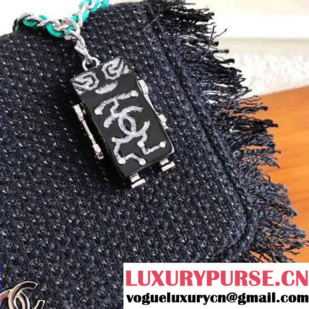 Chanel Black Tweed WOC Bag Embellished with a Robot Charm 2017 (KN-7092061 )