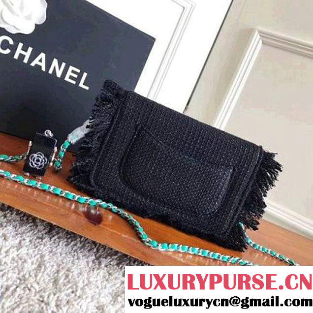 Chanel Black Tweed WOC Bag Embellished with a Robot Charm 2017 (KN-7092061 )