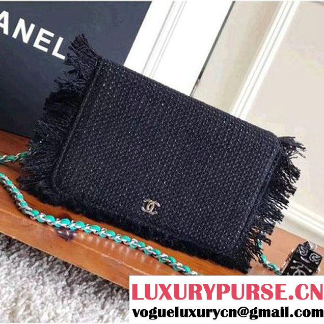 Chanel Black Tweed WOC Bag Embellished with a Robot Charm 2017 (KN-7092061 )