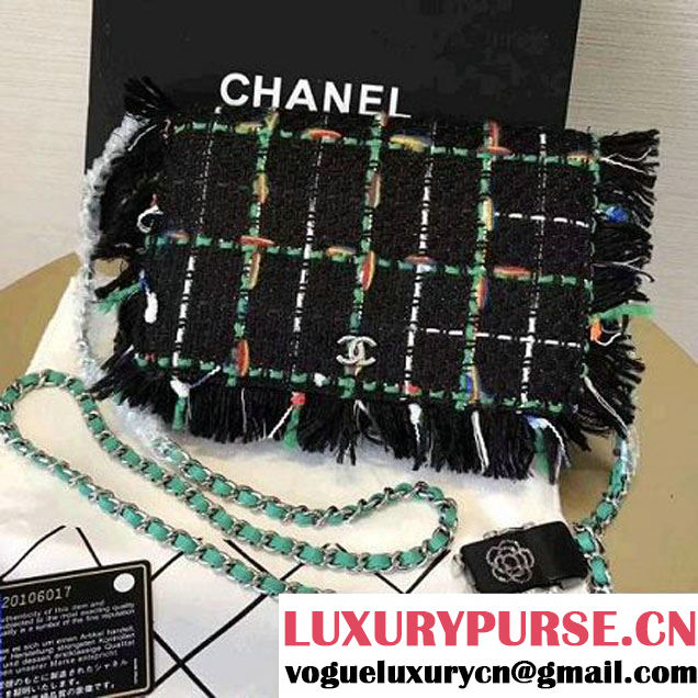 Chanel Green Tweed WOC Bag Embellished with a Robot Charm 2017 (KN-7092060 )