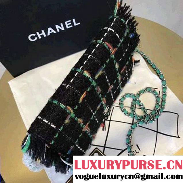 Chanel Green Tweed WOC Bag Embellished with a Robot Charm 2017 (KN-7092060 )