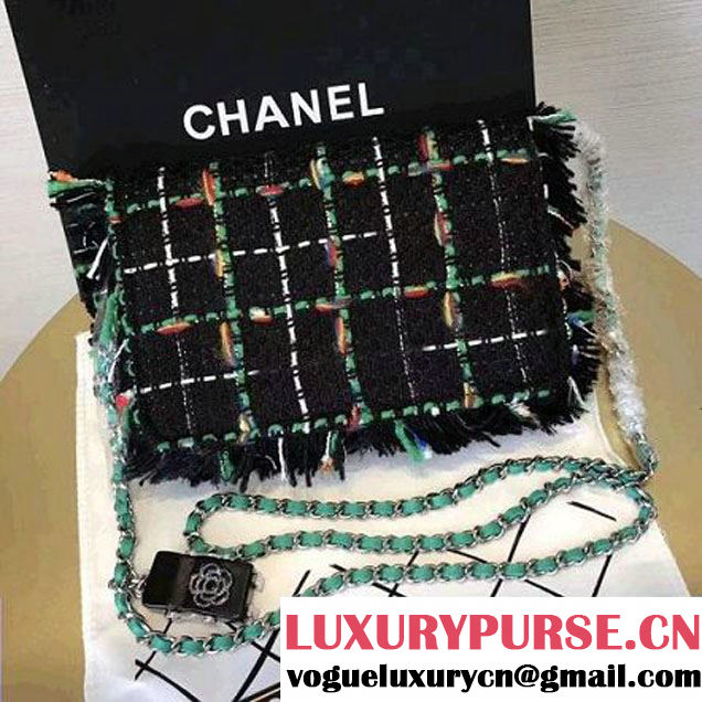 Chanel Green Tweed WOC Bag Embellished with a Robot Charm 2017 (KN-7092060 )