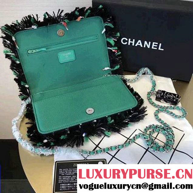 Chanel Green Tweed WOC Bag Embellished with a Robot Charm 2017 (KN-7092060 )