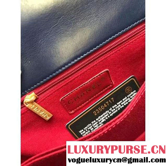 Chanel Chevron Coco Top Handle Mini Flap Bag A92990 Navy Blue 2017 (MK-7101425 )