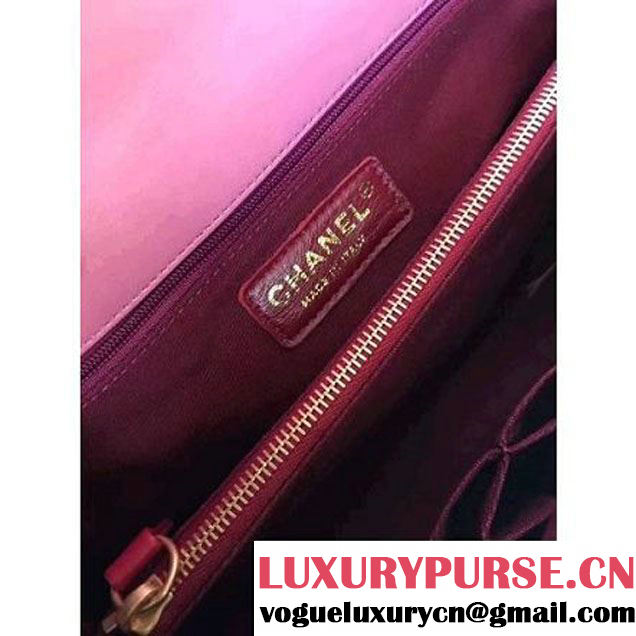 Chanel Chevron Coco Top Handle Medium Flap Bag Pink (MK-7101422 )
