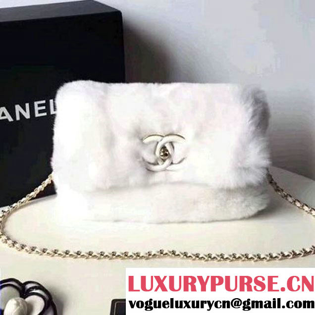 Chanel Orylag & Lambskin Flap Bag White 2017 (2A058-7101409 )