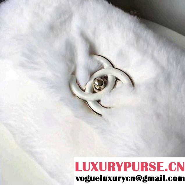 Chanel Orylag & Lambskin Flap Bag White 2017 (2A058-7101409 )