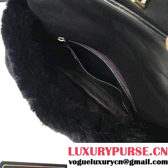 Chanel Orylag & Lambskin Flap Bag Black 2017 (2A058-7101408 )