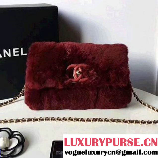 Chanel Orylag & Lambskin Flap Bag Burgundy 2017 (2A058-7101407 )