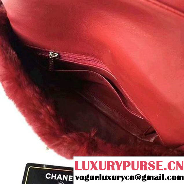 Chanel Orylag & Lambskin Flap Bag Burgundy 2017 (2A058-7101407 )
