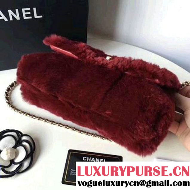 Chanel Orylag & Lambskin Flap Bag Burgundy 2017 (2A058-7101407 )
