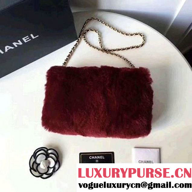 Chanel Orylag & Lambskin Flap Bag Burgundy 2017 (2A058-7101407 )