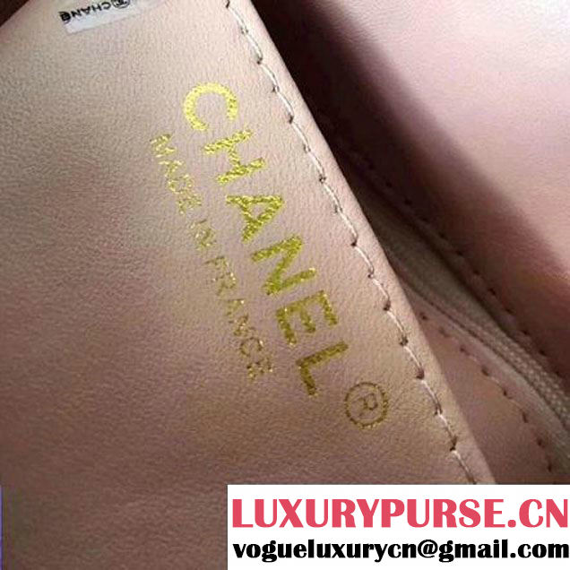 Chanel Orylag & Lambskin Flap Bag Pink 2017 (2A058-7101406 )