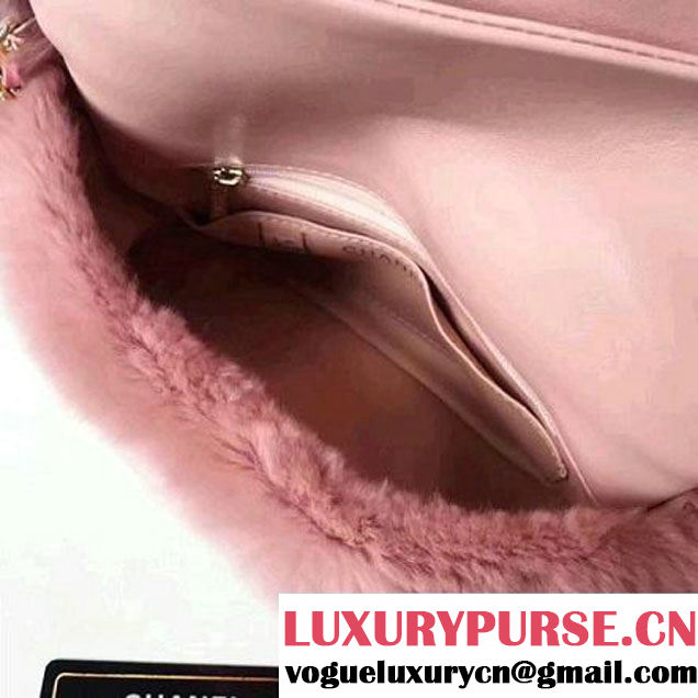 Chanel Orylag & Lambskin Flap Bag Pink 2017 (2A058-7101406 )