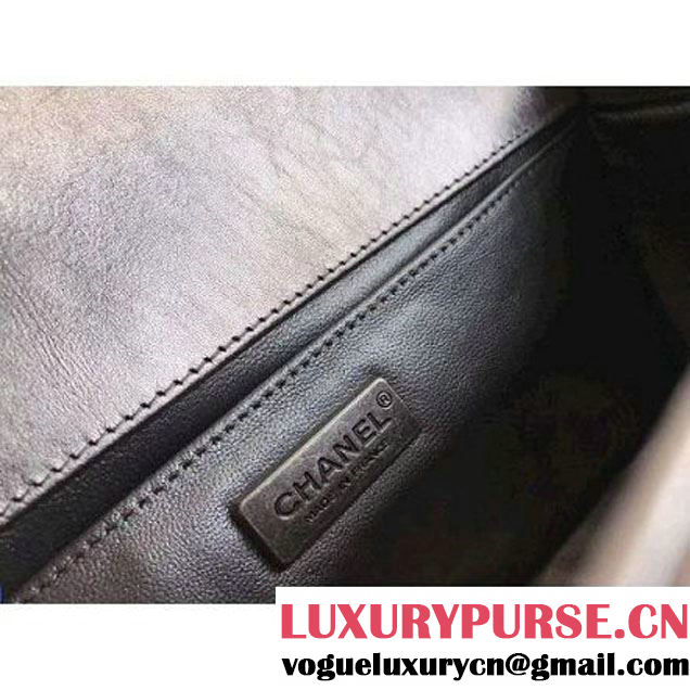Chanel Metallic Leather Embellished Medium Boy Flap Bag 2017 (1A111-7101021 )