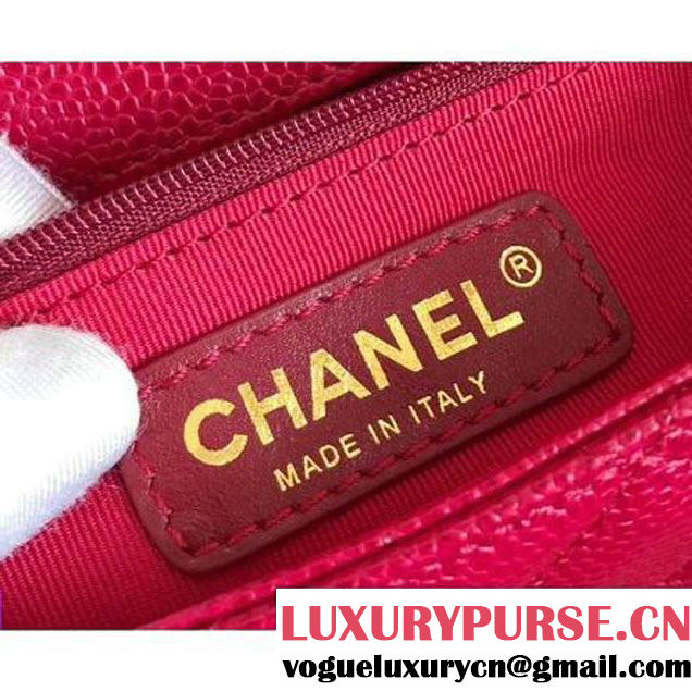 Chanel Grained Calskin Carry Around Flap Bag Rosy 2017 (KN-7091327 )