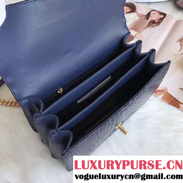 Chanel Python/Lambskin Mini Flap Bag with Chain/Tweed Handle A91863 Blue 2017 (AV-7091308 )