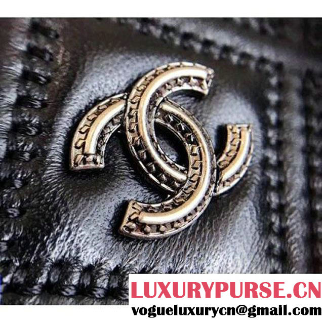 Chanel Fringe Lambskin Quliting Wallet on Chain WOC Bag A82705 Black 2017 (KN-7102613 )
