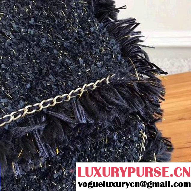 Chanel Fringe Tweed Clutch Bag A91824 Black 2017 (KN-7102629 )