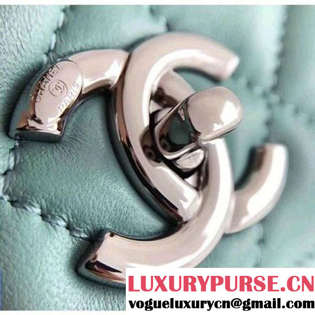 Chanel Small Trendy CC Flap Bag With Top Handle Jade 2017(Silver Hardware) (ZMD-7102622 )