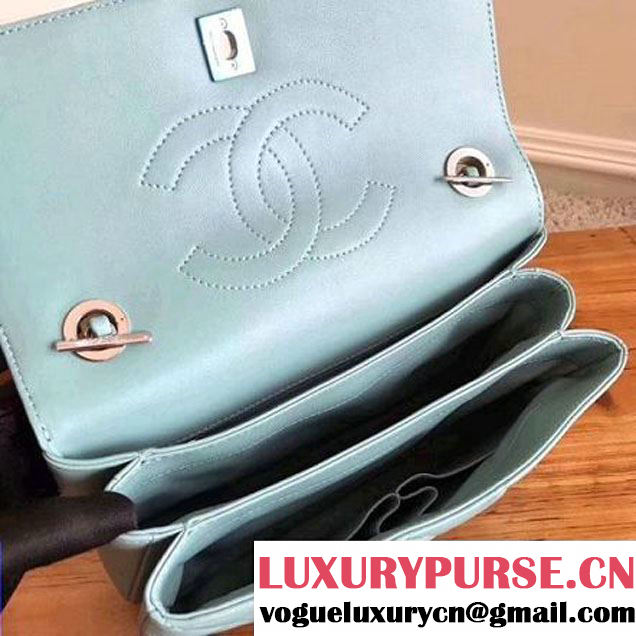 Chanel Small Trendy CC Flap Bag With Top Handle Jade 2017(Silver Hardware) (ZMD-7102622 )