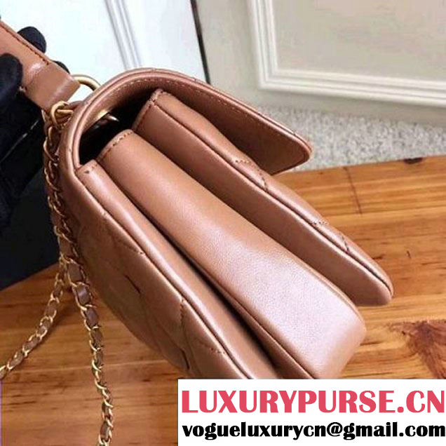 Chanel Small Trendy CC Flap Bag With Top Handle Caramel 2017(Gold Hardware) (ZMD-7102621 )