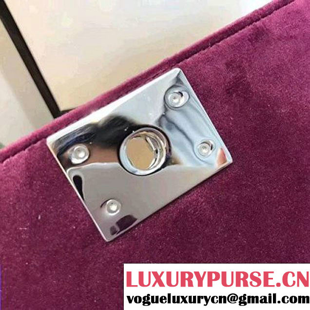 Chanel Velvet Medium Boy Chanel Flap Bag With Strass Planet Fuchsia 2017 (KN-7102604 )