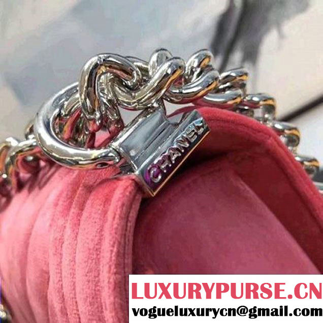 Chanel Velvet Medium Boy Chanel Flap Bag With Strass Planet Rouge 2017 (KN-7102603 )