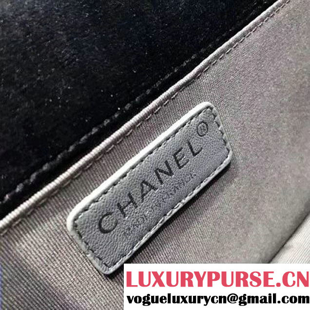 Chanel Velvet Medium Boy Chanel Flap Bag With Strass Planet Black 2017 (KN-7102602 )