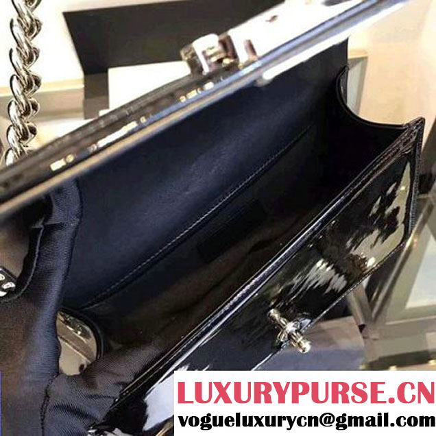 Chanel Chevron Glittered PVC & Patent Leather Medium Boy Flap Bag A67086 2017 (KN-7110103 )