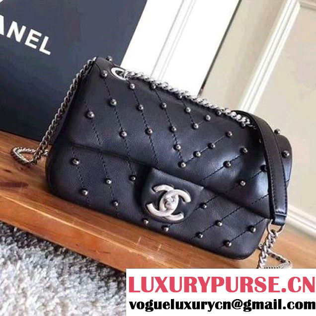 Chanel Stud Wars Lambskin Mini Flap Bag A91954 Black 2017 (KN-7110106 )