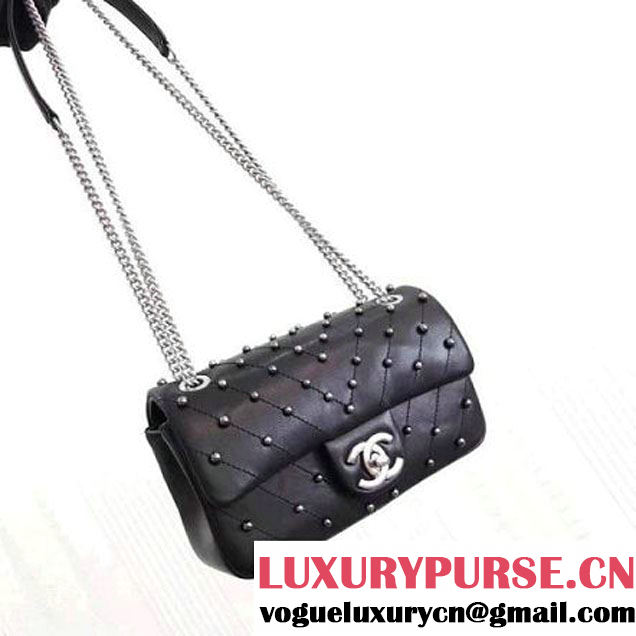 Chanel Stud Wars Lambskin Mini Flap Bag A91954 Black 2017 (KN-7110106 )