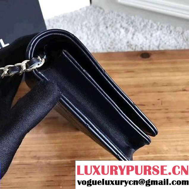 Chanel Metallic Lambskin Wallet On Chain WOC Bag A84327 Black 2017 (KN-7111620 )