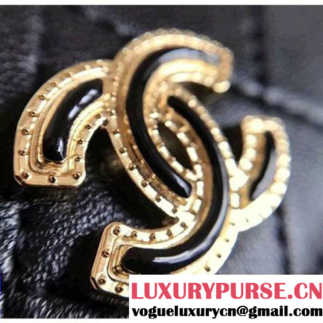 Chanel Metallic Lambskin Wallet On Chain WOC Bag A84327 Black 2017 (KN-7111620 )