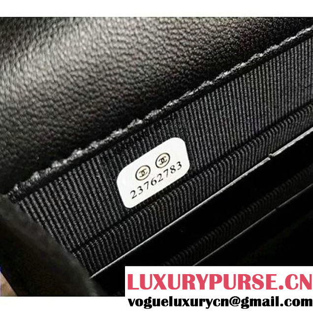 Chanel Metallic Lambskin Wallet On Chain WOC Bag A84327 Black 2017 (KN-7111620 )