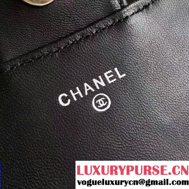 Chanel Lambskin Flap Wallet With Chain Shoulder Bag Black 2017 (KN-7111623 )