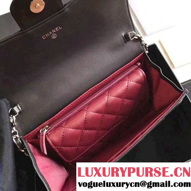 Chanel Lambskin Flap Wallet With Chain Shoulder Bag Black 2017 (KN-7111623 )
