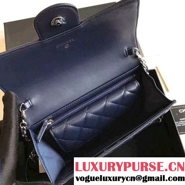 Chanel Lambskin Flap Wallet With Chain Shoulder Bag Blue 2017 (KN-7111621 )