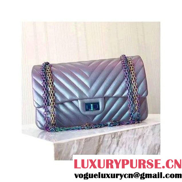 Chanel Chevron Iridescent Calfskin 2.55 Flap Bag 2017 (KN-7111143 )