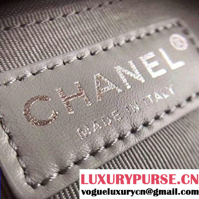 Chanel Chevron Space Suit Flap Bag A91978 Silver F/W 2017 (KN-7111141 )