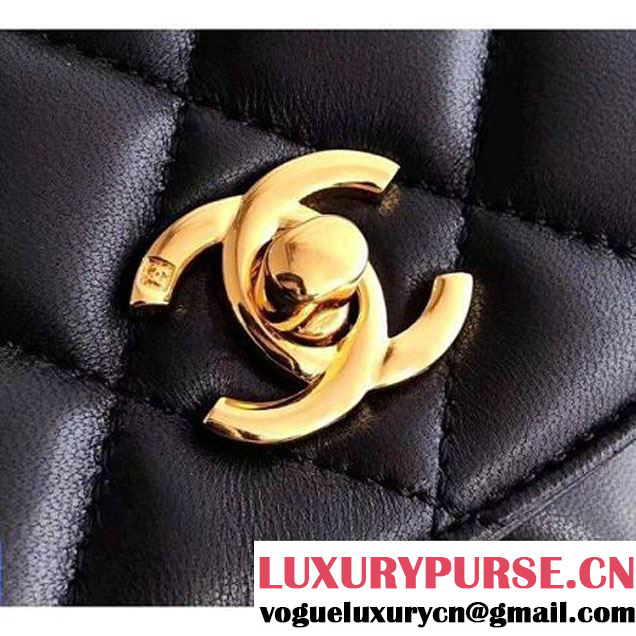 Chanel Medium Quilting Lambskin Flap Bag Black 2017 (KN-7111140 )