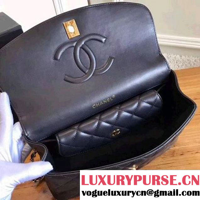 Chanel Medium Quilting Lambskin Flap Bag Black 2017 (KN-7111140 )