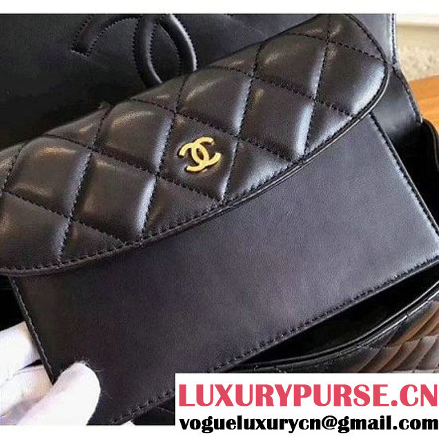 Chanel Medium Quilting Lambskin Flap Bag Black 2017 (KN-7111140 )