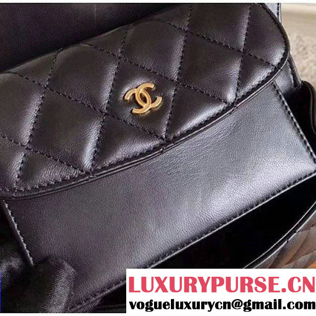 Chanel Small Quilting Lambskin Flap Bag Black 2017 (KN-7111139 )